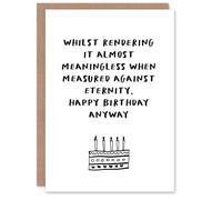 Wee Blue Coo Birthday Card Meaningless Against Eternity Existential Humour Funny