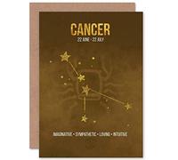 Wee Blue Coo BIRTHDAY CARD - ZODIAC STAR SIGN ASTROLOGY CANCER