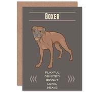 Wee Blue Coo BIRTHDAY DOG BOXER ART GREETINGS GREETING CARD GIFT