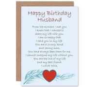 Wee Blue Coo BIRTHDAY HUSBAND LOVE POEM NEW ART GREETINGS GIFT CARD