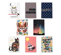 Wee Blue Coo Birthday Multipack Of 8 Cards Bold Contemporary Celebration Themes | Size: 8 pack Wee Blue Coo Multicolor 8 pack