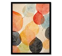 Wee Blue Coo Bittersweet October Autumnal Leaves Artwork Framed Wall Art Print 18X24 Inch
