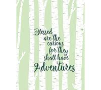 Wee Blue Coo Blessed Curious Adventure Silver Birch Art Print Poster Wall Decor 12X16 Inch