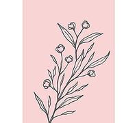 Wee Blue Coo Blush Pink Plant Flowers Leaves Unframed Wall Art Print Poster Home Decor Premium
