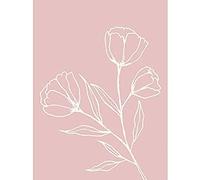 Wee Blue Coo Blush Pink Plant Poppy Flowers White Unframed Wall Art Print Poster Home Decor Premium