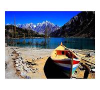 Wee Blue Coo Boat Builders Pakistan Hunza Art Print Poster Wall Decor 12X16 Inch