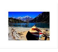 Wee Blue Coo Boat Builders Pakistan Hunza Art Wall Art Print