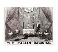 Wee Blue Coo Bollini Italian Magician 1879 Magic Files Vintage Advertising Art Print Poster Wall Decor 12X16 Inch