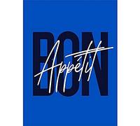 Wee Blue Coo Bon Appetit Cobalt Canvas Wall Art Print