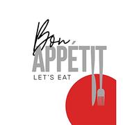 Wee Blue Coo Bon Appetit Typography Canvas Wall Art Print