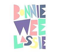 Wee Blue Coo Bonnie Wee Lassie New Baby Girl Scottish Colourful Canvas Art Print