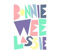 Wee Blue Coo Bonnie Wee Lassie New Baby Girl Scottish Colourful Canvas Print