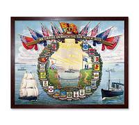 Wee Blue Coo Book Cover British Empire Seamen's Hospital Art Print Framed Poster Wall Decor 12X16 Inch