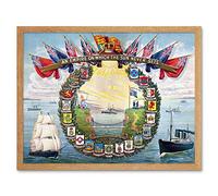 Wee Blue Coo Book Cover British Empire Seamen's Hospital Art Print Framed Poster Wall Decor 12X16 Inch