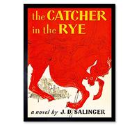 Wee Blue Coo Book Cover Catcher Rye Salinger Classic Red Horse City Novel Art Print Framed Poster Wall Decor 12X16 Inch