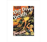 Wee Blue Coo Book Cover Pulp Fiction 1933 The Dive Of Death Wall Art Print