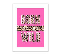 Wee Blue Coo Born to be Wild Leopard Canvas Wall Art Print