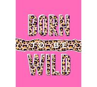 Wee Blue Coo Born To Be Wild Leopard Large Art Print Poster Wall Decor 18x24 inch