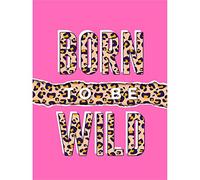 Wee Blue Coo Born to be Wild Leopard Wall Art Print