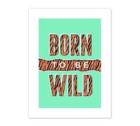 Wee Blue Coo Born to be Wild Tiger Canvas Wall Art Print