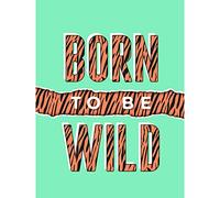 Wee Blue Coo Born to be Wild Tiger Large Canvas Wall Art Print