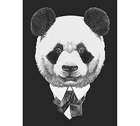 Wee Blue Coo Bow Tie Panda Bear Drawing Unframed Art Print Poster Wall Decor 12x16 inch