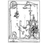 Wee Blue Coo BRANESTAWM POTATO PEELING MACHINE HEATH ROBINSON ART PRINT POSTER HP246