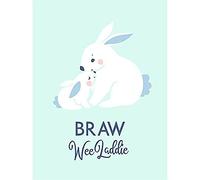 Wee Blue Coo Braw Wee Laddie New Baby Boy Scottish Rabbit Bunny Canvas Art Print