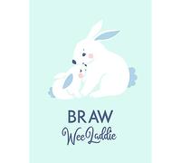 Wee Blue Coo Braw Wee Laddie New Baby Boy Scottish Rabbit Bunny Large Art Print Poster Wall Decor 18x24 inch