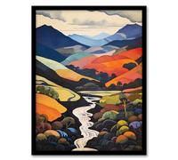 Wee Blue Coo Brecon Beacons Beauty Wales Autumnal Artwork Framed Wall Art Print 18X24 Inch