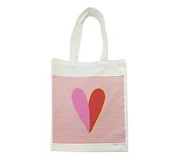 Wee Blue Coo Breton Stripe Love Heart Cotton Tote Reusable Eco-Friendly Bag
