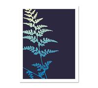 Wee Blue Coo Bright Fern Illustration Large Framed Art Print Wall Poster 18x24 inch