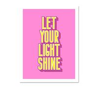 Wee Blue Coo Bright Motivation Let Your Light Shine Large Framed Art Print Poster Wall Decor 18x24 inch