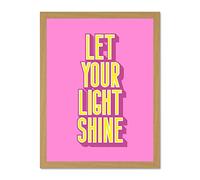 Wee Blue Coo Bright Motivation Let Your Light Shine Large Framed Art Print Poster Wall Decor 18x24 inch