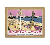 Wee Blue Coo Brighton Hove Sussex Beach Resort Travel Artwork Framed Wall Art Print 18X24 Inch