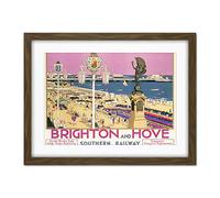 Wee Blue Coo Brighton Hove Sussex Beach Resort Travel Artwork Framed Wall Art Print 18X24 Inch