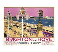 Wee Blue Coo Brighton Hove Sussex Beach Resort Travel Large Wall Art Poster Print Thick Paper 18X24 Inch