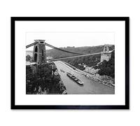 Wee Blue Coo Bristol Clifton Suspension Bridge North East Cliffs England Old Framed Wall Art Print