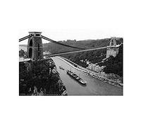 Wee Blue Coo Bristol Clifton Suspension Bridge North East Cliffs England Old Wall Art Print