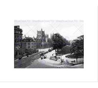 Wee Blue Coo Bristol College Green England Vintage History Old BW Wall Art Print