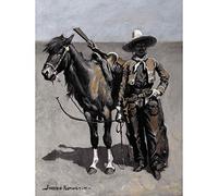 Wee Blue Coo Bumblebeaver PAINTING PORTRAIT WILD WEST REMINGTON MEXICAN BUCCARO POSTER ART PRINT