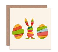 Wee Blue Coo BUNNY EGG ABSTRACT EASTER RABBIT BLANK GREETINGS BIRTHDAY CARD ART