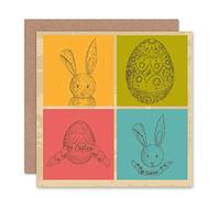 Wee Blue Coo BUNNY EGG EASTER RABBIT BLANK GREETINGS BIRTHDAY CARD ART