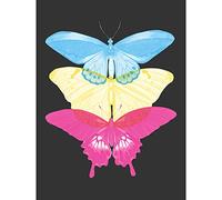 Wee Blue Coo Butterflies CMYK Large Wall Art Print Canvas Premium Poster