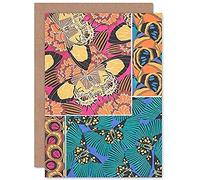 Wee Blue Coo Butterflies Wings Colourful Collage Greeting Card With Envelope Inside Premium Quality