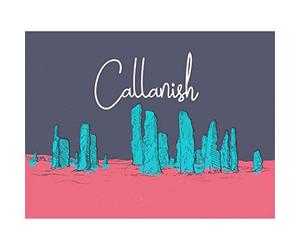 Wee Blue Coo Callanish Standing Stones Lewis Hebrides Illustration Art Print Poster Wall Decor 12X16 Inch