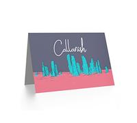 Wee Blue Coo Callanish Standing Stones Lewis Hebrides Illustration Greetings Card