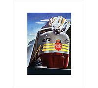 Wee Blue Coo Canadian Pacific Rail Mountain Canada Train Wall Art Print