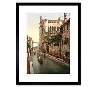 Wee Blue Coo Canal Gondola Rio San Trovaso Palace Venice Italy Art Framed Wall Art Print