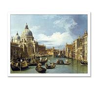 Wee Blue Coo Canaletto The Entrance To Grand Canal Venice Old Master Painting Art Print Framed Poster Wall Decor 12X16 Inch